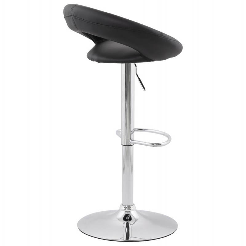 Contemporary round and adjustable bar stool IRIS (black) - image 20611