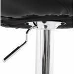 Contemporary round and adjustable bar stool IRIS (black)