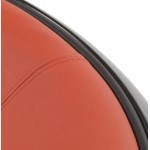 BOULE Sillón moderno de corte minimalista giratorias pies ajustables (negro rojo)