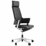 Ergonomic design office CUBA (black) leather armchair