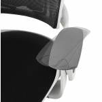 Fauteuil de bureau design ergonomique BAHAMAS en tissu (noir)