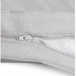 Pouf rectangulaire MILLOT en textile (gris)