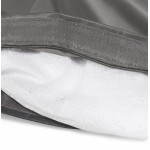 Puff rectangular textil MILLOT (gris oscuro)