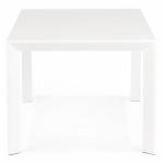 Design table with 2 extensions MACY (white) painted wood
