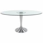 Lupa de mesa de diseño cristal templado y pulido aluminio (Ø 160 cm) (transparente)