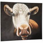 Decorative canvas cow 