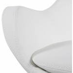 Fauteuil design et contemporain AMOUR en synthétique et aluminium brossé (blanc)