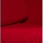 Fauteuil design OVALO en polymère et tissu (noir et rouge)