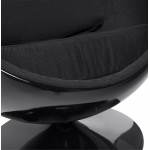 Silla de diseño OVALO en tejido de polímero (negro)