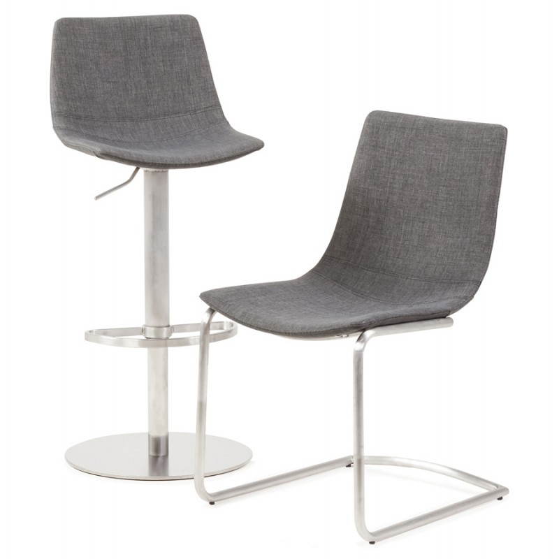 Bologna (grey) textile design bar stool - image 22428