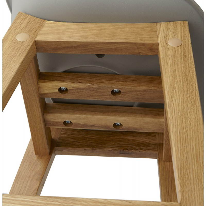 Tabouret de bar chaise de bar design scandinave FLORENCE (gris) - image 22461