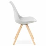 Chaise moderne style scandinave NORDICA (gris)