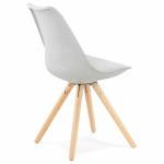 Chaise moderne style scandinave NORDICA (gris)