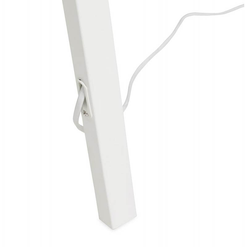 Lampe sur pied de style scandinave TRANI en tissu (noir, blanc) - image 23099