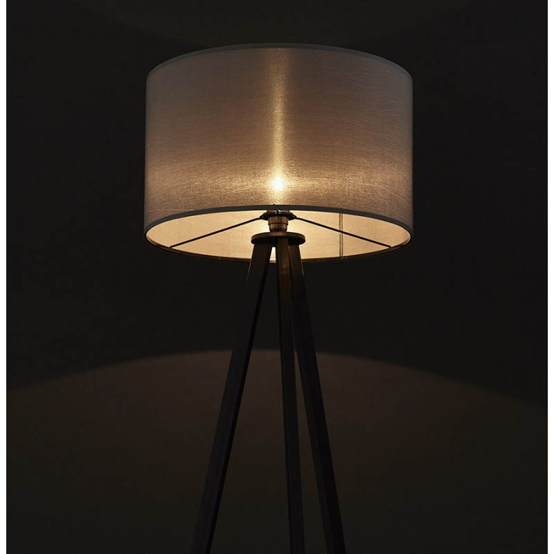 Lampe Fuß des skandinavischen Stil TRANI in Stoff (grau, schwarz) - image 23118