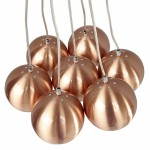 Lampe suspendue rétro 7 boules GELA en métal (cuivre)