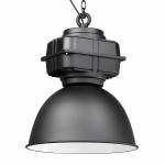Lampe suspendue industrielle SAVONE en métal (noir mat)