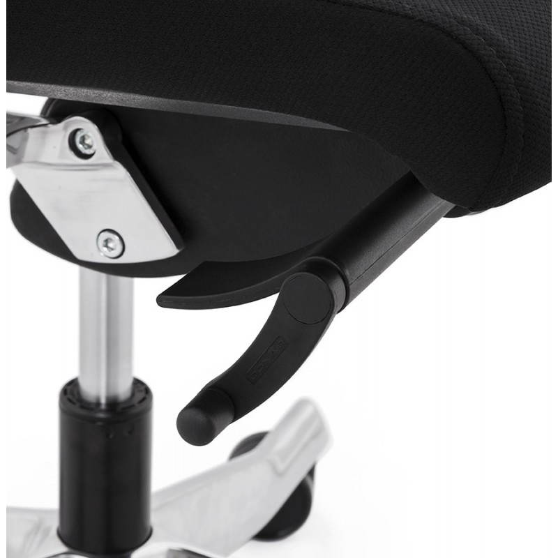 Fauteuil de bureau ergonomique BRIQUE en tissu (noir) - image 23540