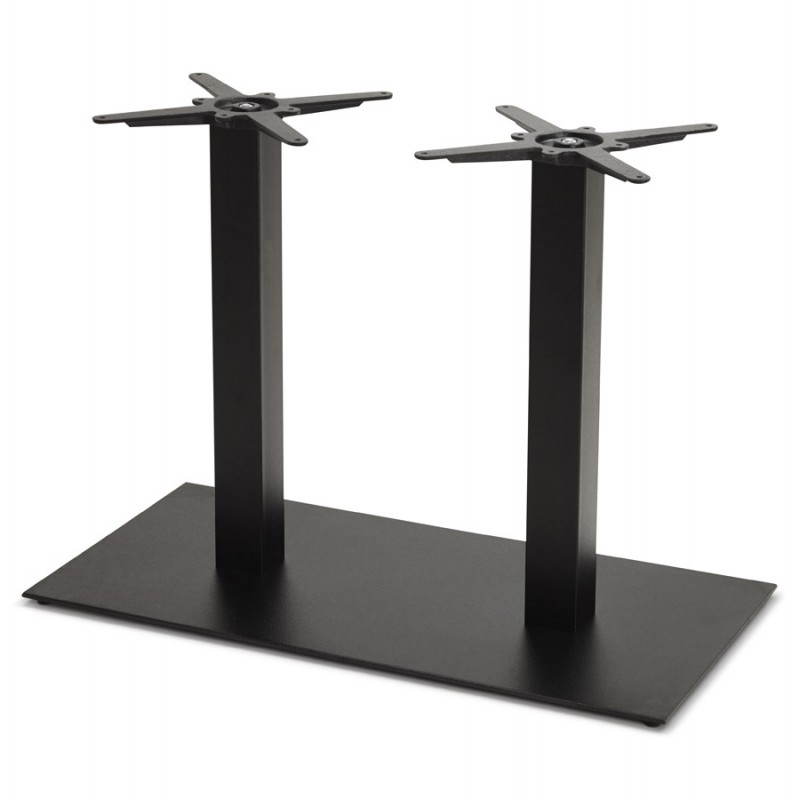Double pied de table RAMBOU en métal peint (50cmX100cmX73cm) (noir)