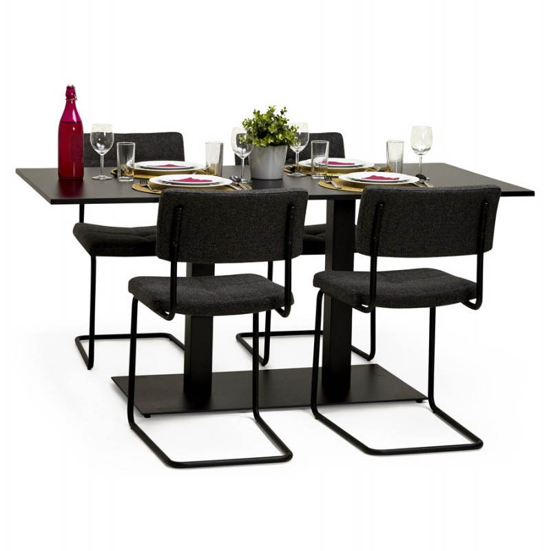 Double table foot RAMBOU painted metal (50cmX100cmX73cm) (black) - image 23616