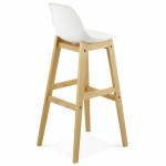 Taburete silla bar de diseño escandinavo FLORENCE (blanco)