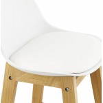 Hocker Stuhl des skandinavischen Designs bar FLORENCE (weiß)