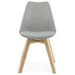 Chaise moderne style scandinave SIRENE (gris)