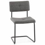 Design chair upholstered in fabric BONOU (dark gray)﻿