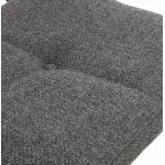 Sedia design rivestita in tessuto Bonou (grigio scuro)