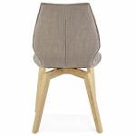Chair vintage style Scandinavian MARTY fabric (grey)