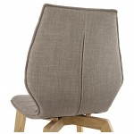 Chaise vintage style scandinave MARTY en tissu (gris)