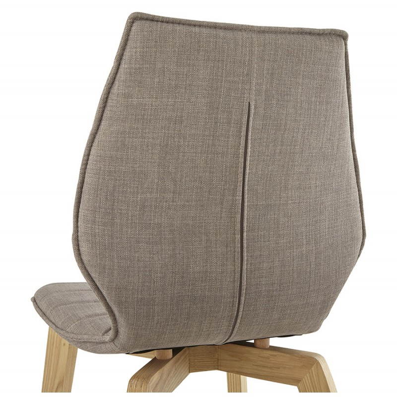 Chaise vintage style scandinave MARTY en tissu (gris) - image 25488