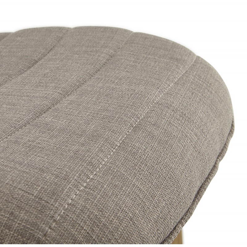 Chaise vintage style scandinave MARTY en tissu (gris) - image 25491