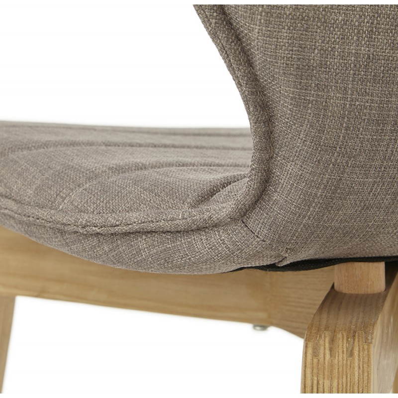 Chaise vintage style scandinave MARTY en tissu (gris) - image 25492