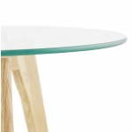 Tables basses design gigognes ART en verre et chêne massif (transparent)