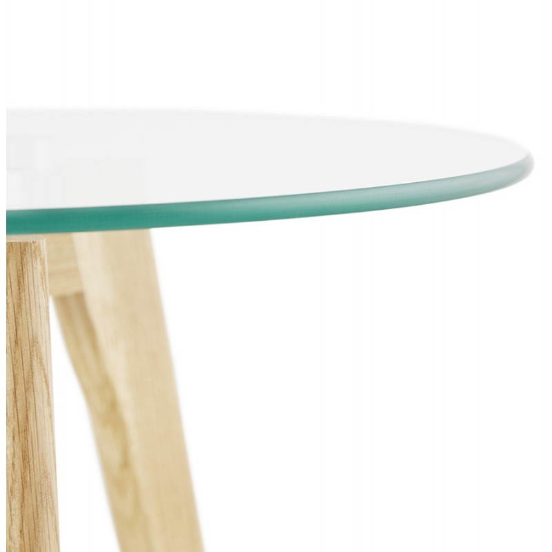 Tables basses design gigognes ART en verre et chêne massif (transparent) - image 25516