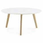 TAROT Scandinavian coffee table in wood and oak (white)