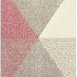Tapis design style scandinave rectangulaire GEO (230cm X 160cm) (rose, gris, beige)
