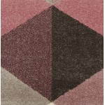 Carpet design rectangular Scandinavian style GEO (230cm X 160cm) (pink, grey, beige)