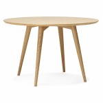 Table à manger style scandinave ronde PONY en bois (Ø 120 cm) (naturel)