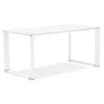 Tempered glass (white) design right desk BOIN (160 X 80 cm)