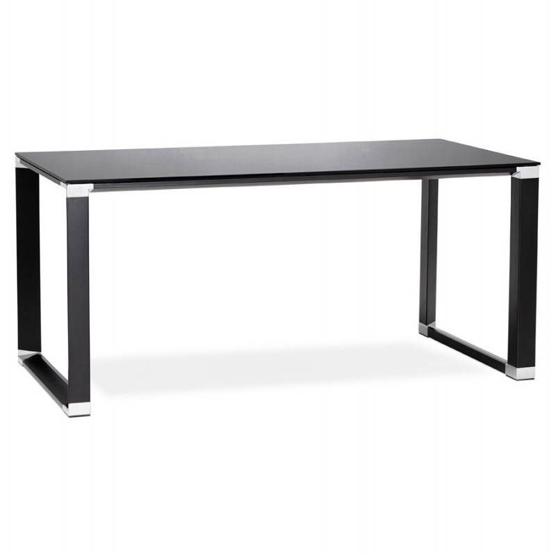 Tempered glass (black) design right desk BOIN (160 X 80 cm) - image 26033