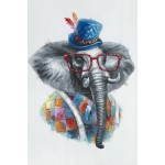 Tabella di pittura figurativa contemporanea elefante COLORE 