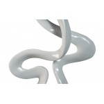 Statue sculpture decorative design spiral resin (white)