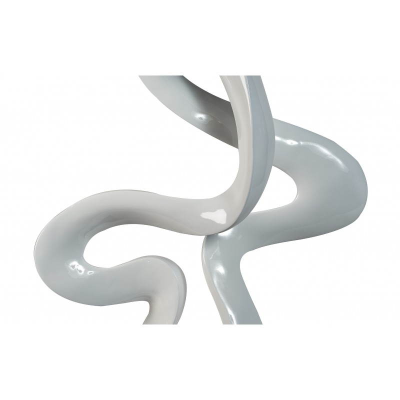 Statue sculpture décorative design SPIRALE en résine (blanc) - image 26735