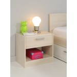 Design bedside junior girl boy 1 drawer (white, beige ash) ALEX