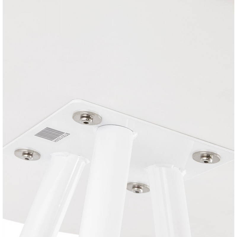 Table haute ronde scandinave JULIE en bois (Ø 65 cm) (blanc, naturel) - image 27617
