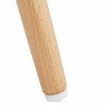 Tavola rotonda alta JULIE scandinava in legno (Ø 65 cm) (bianco, naturale)
