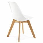 Chaise contemporaine style scandinave FJORD (blanc)