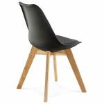 Chaise contemporaine style scandinave FJORD (noir)